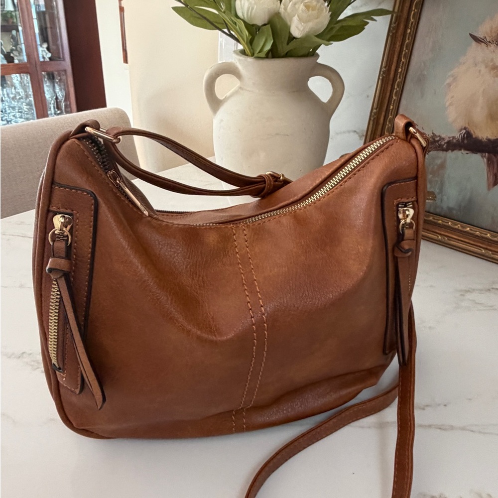 Elegant Brown crossbody adjustable strap   Hobo Bag